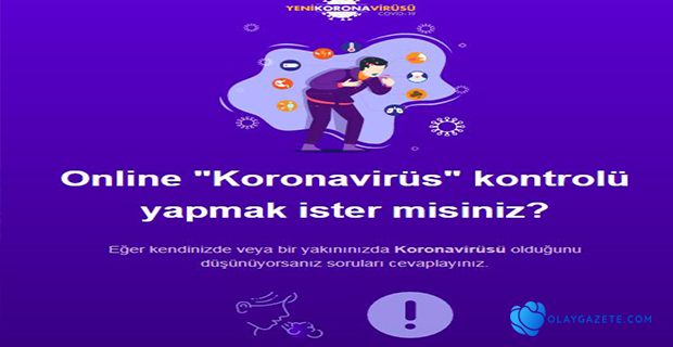 ONLİNE KORONAVİRÜS TESTİ KULLANIMA AÇILDI
