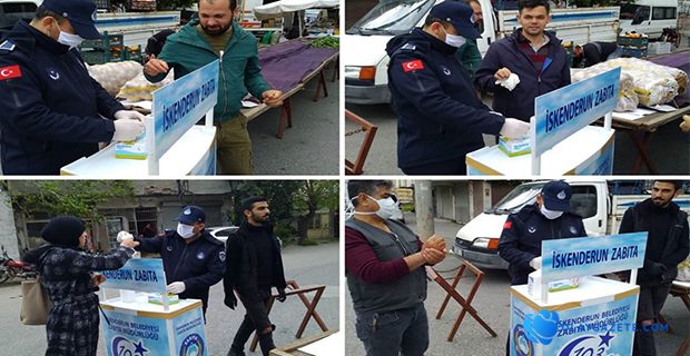 PAZAR YERLERİNDE ELDİVEN VE DEZENFEKTAN HİZMETİ 