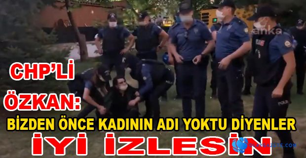 POLİS’TEN PARKTA OTURMAK İSTEYEN KADINA MÜDAHALE