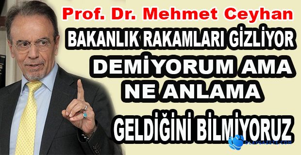 PROF. DR. MEHMET CEYHAN; GERÇEK RAKAM AÇIKLANANIN 10 KATI