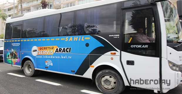 SAHİLDE ÜCRETSİZ SERVİS HİZMETİ BAŞLADI