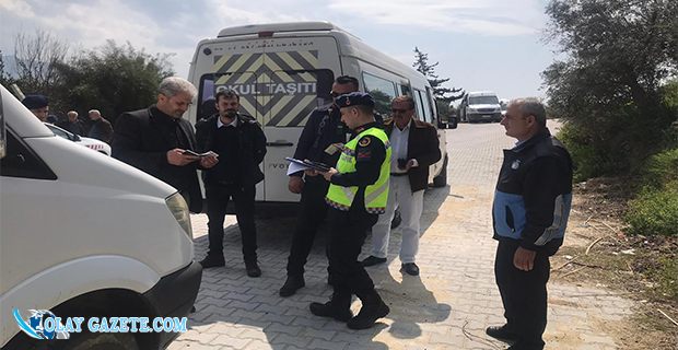 SAMANDAĞ’DA ÖĞRENCİ SERVİS ARAÇLARINA DENETİM