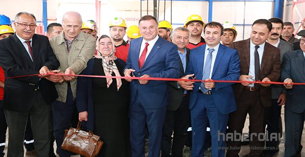 SAVAŞ BETON BORU FABRİKASININ AÇILIŞINI YAPTI