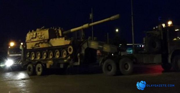 Sınıra tank ve zırhlı iş makineleri sevk edildi
