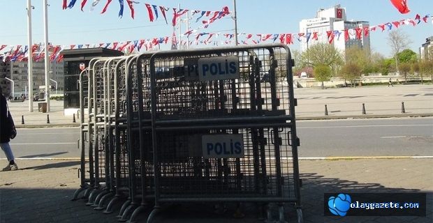 TAKSİM’E 1 MAYIS ÖNCESİ BARİYER ÖNLEMİ