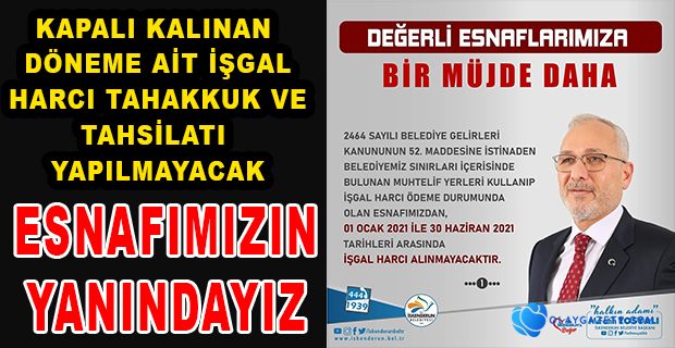 TOSYALI’DAN ESNAFA BİR MÜJDE DAHA 