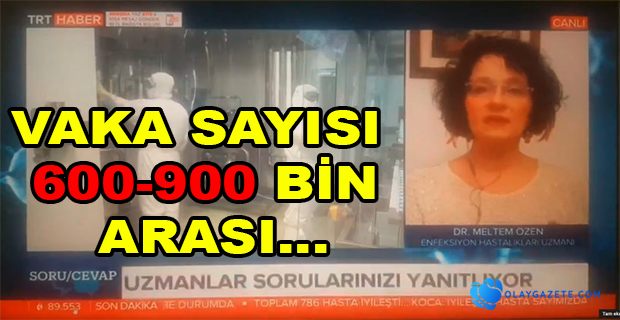 TRT EKRANLARINDA, “VAKA SAYISI 600-900 BİN ARASI” DİYEN DOKTORUN SÖZLERİ KESİLDİ