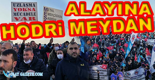 TÜRK METAL İŞÇİLERİNDEN İZMİR MİTİNGİ: "MESAİLERİ KALDIRDIK, ONURUMUZU ÇİĞNETMEYİZ"