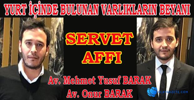 YURT İÇİNDE BULUNAN VARLIKLARIN BEYANI (SERVET AFFI)